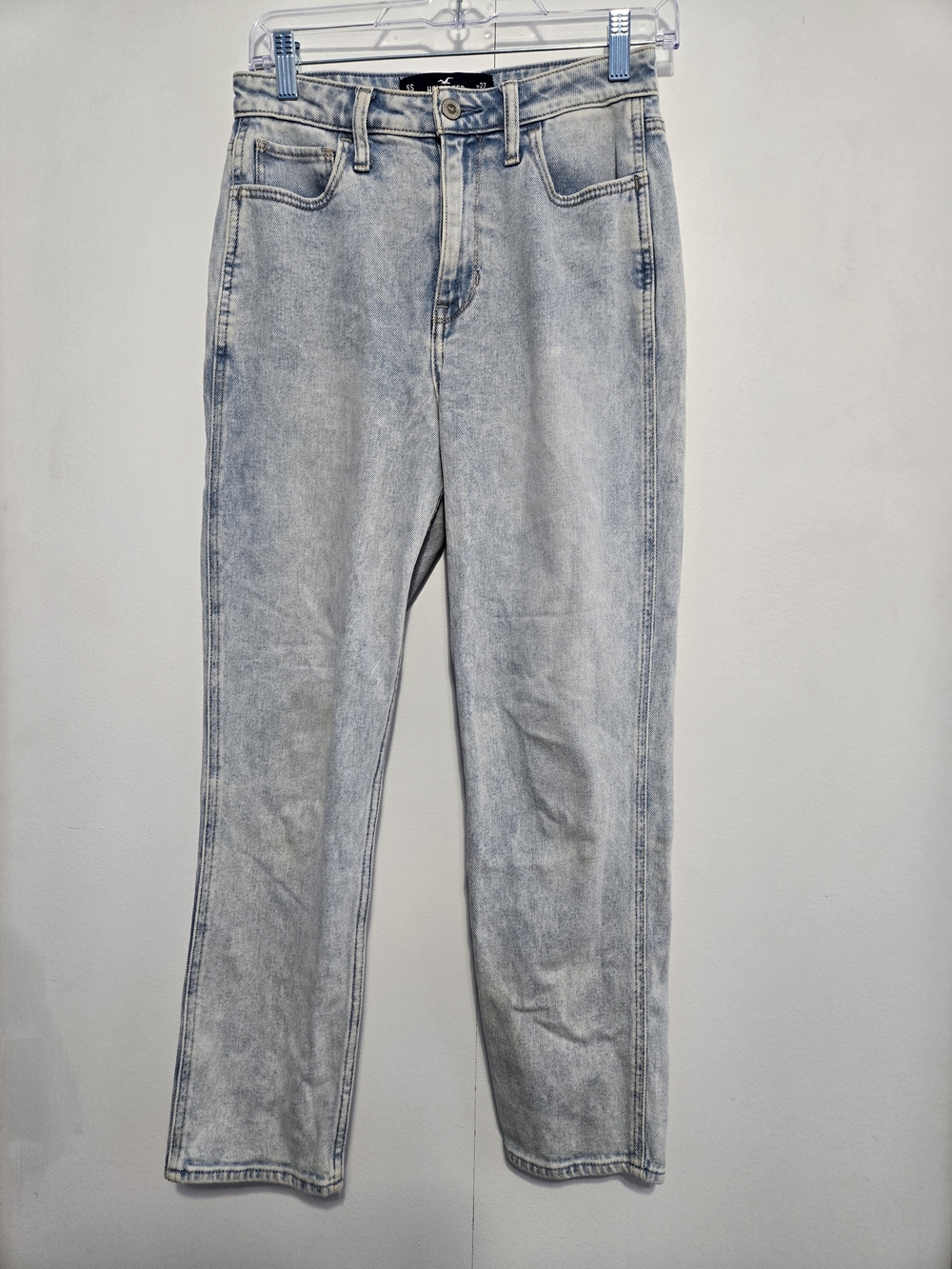 Hollister Ultra High Rise Mom Jeans Light Wash Vintage Stretch W27 L25